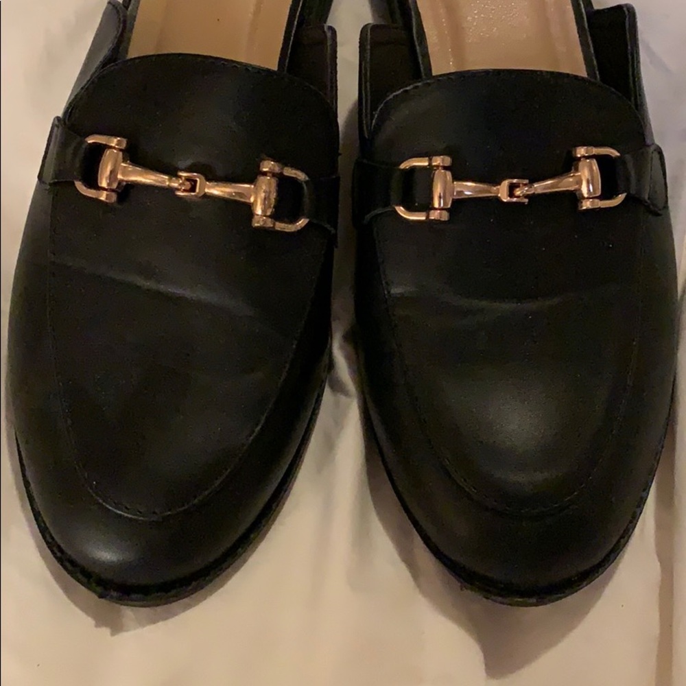 Black Horse Bit Mule Loafers Size 8 - DC - Picture 2 of 8
